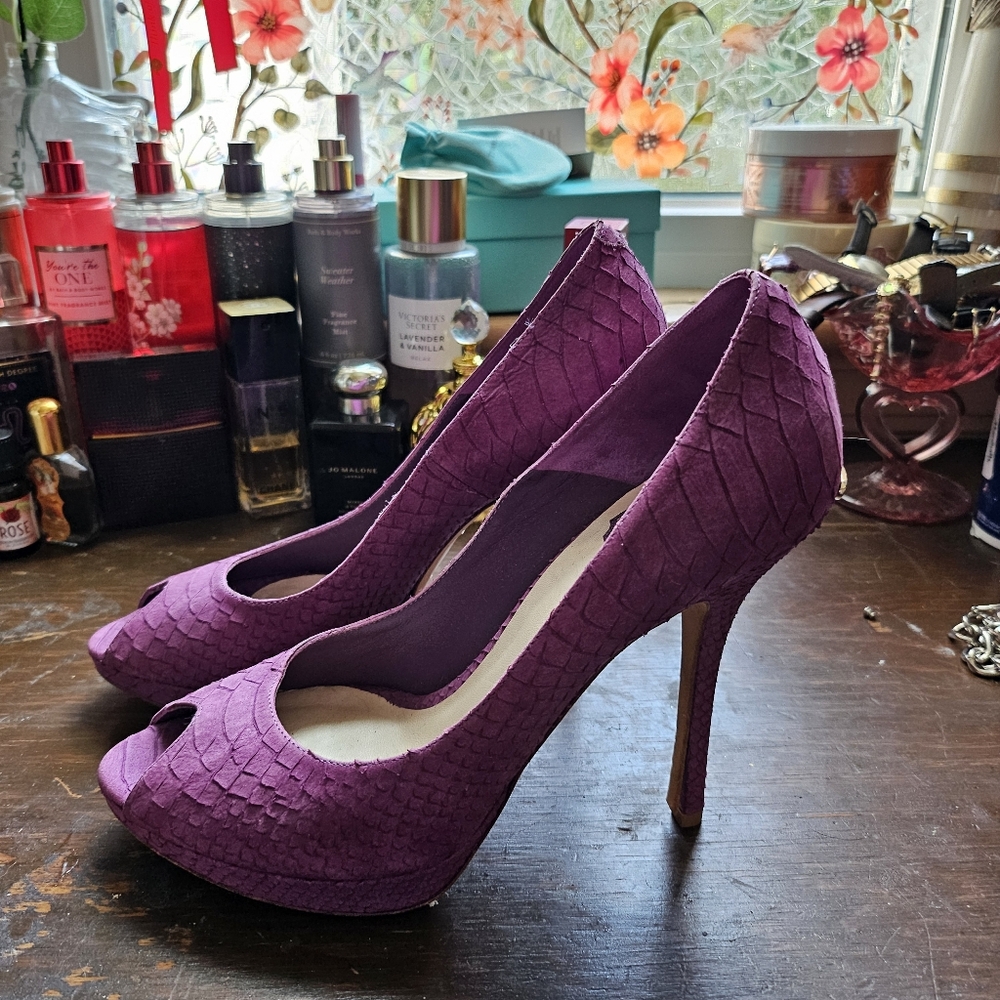 Christian Dior Purple Pumps- Size 38 1/2 - Picture 6 of 7